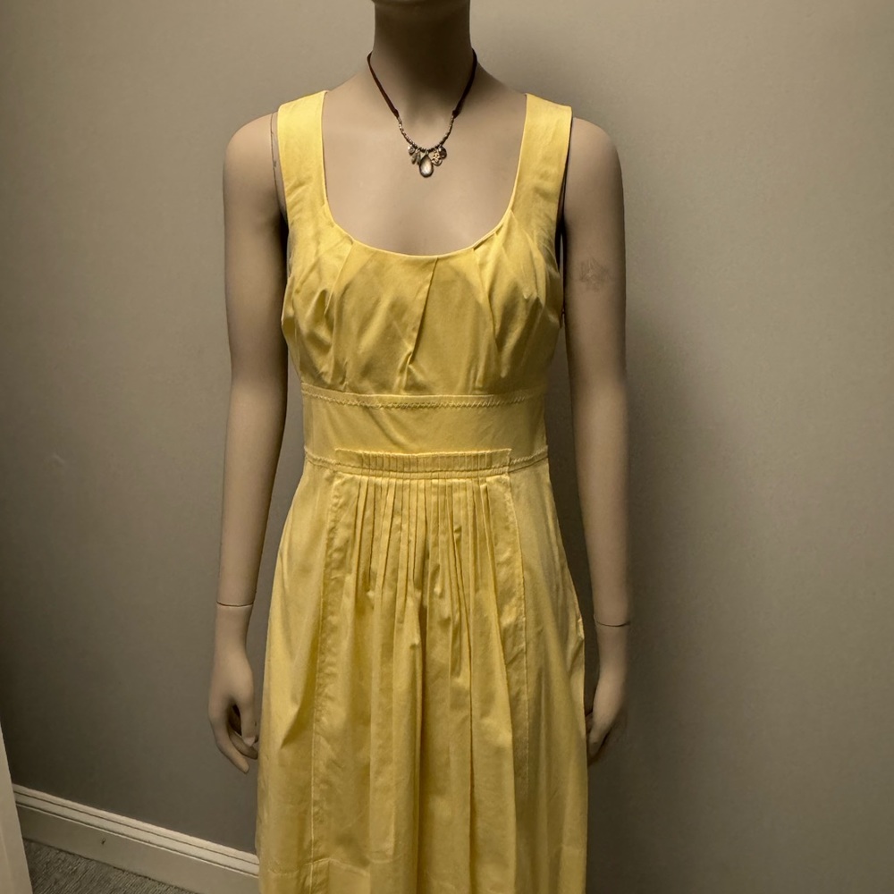 BCBG Butter Yellow Cotton Dress